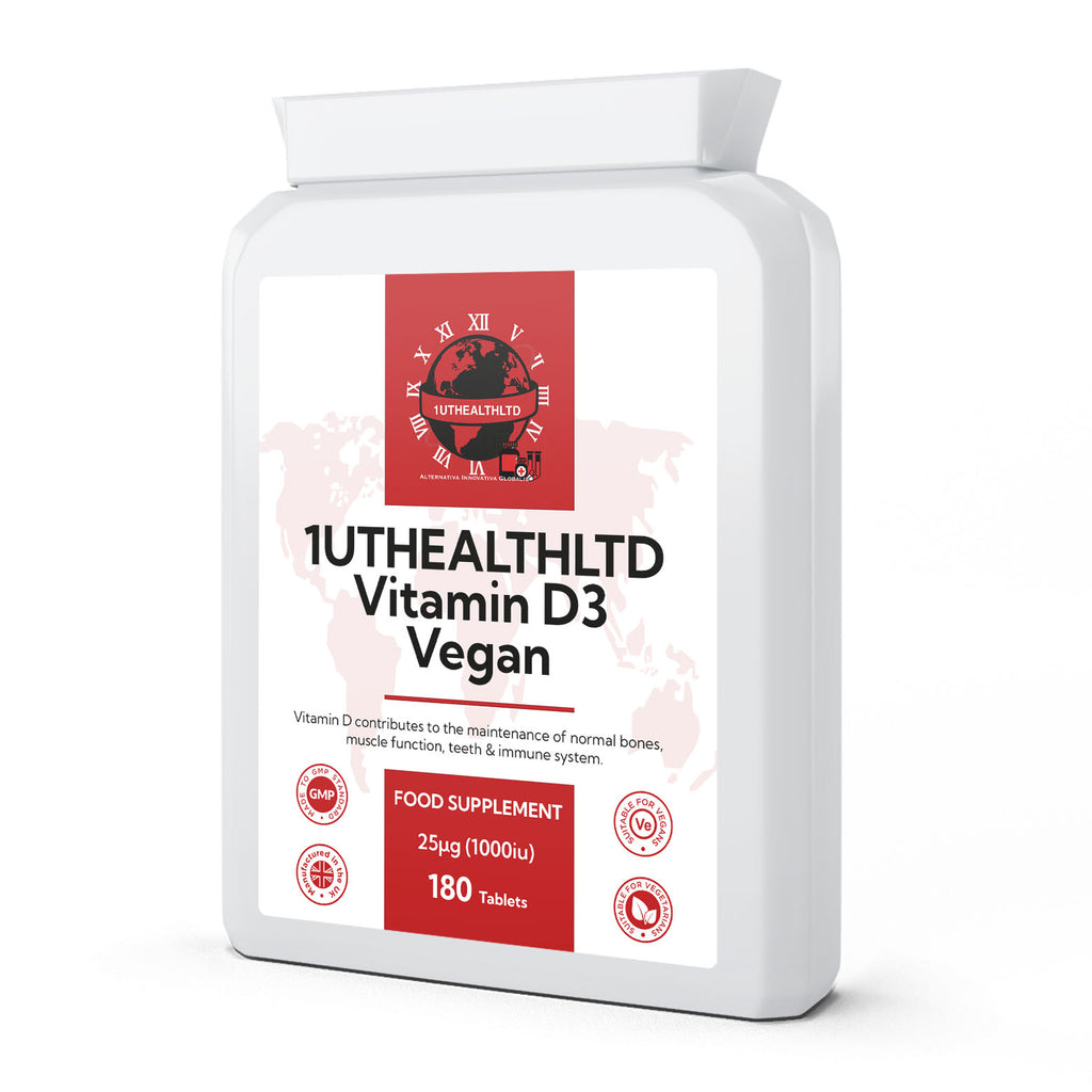 Vitamin D3 | 25μg (1000IU) | 180 Vegan Tablets