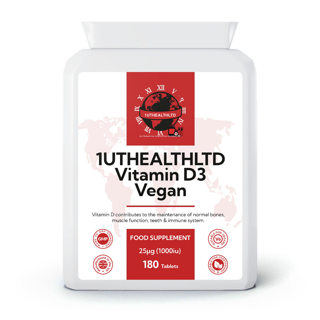 Vitamin D3 | 25μg (1000IU) | 180 Vegan Tablets