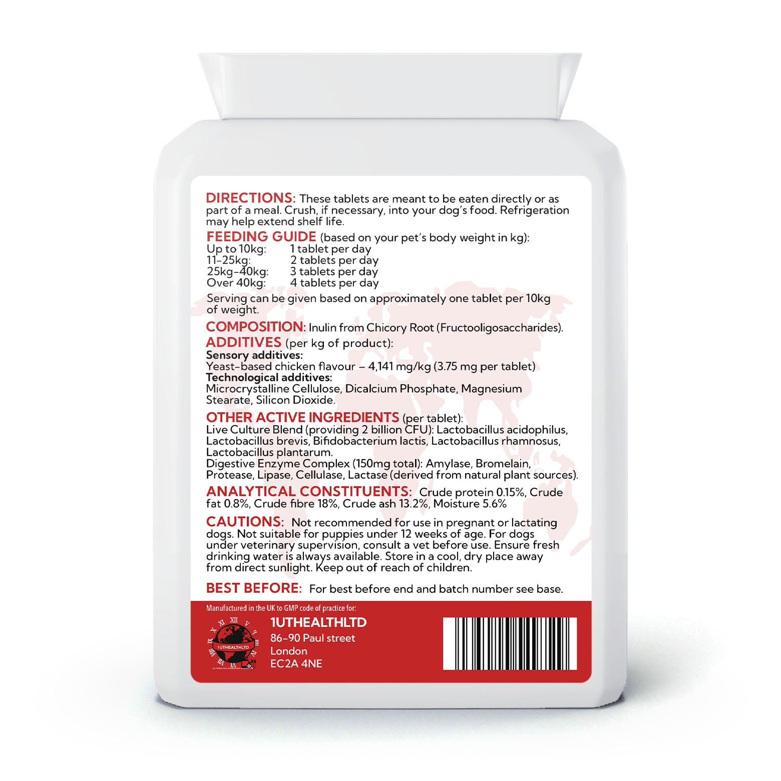 Pet Probiotics | 2 Billion CFU | 120 Chicken Flavoured Tablets