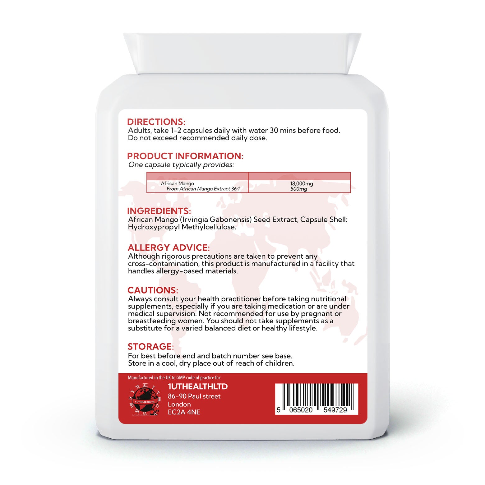 African Mango Extract | 18000mg | 60 Capsules